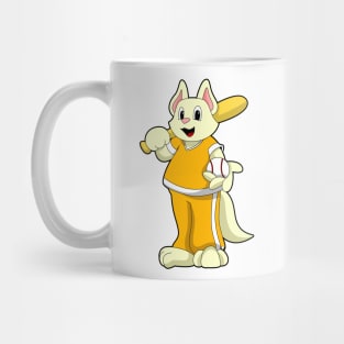 Cat at Baseball with Baseball bat Mug